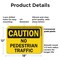 Signmission No Pedestrian Traffic Caution Sign, Plastic, 18in W x 12in L, 2PK OS-2PACK-CS-P-1218-L-19208 - alternate 2